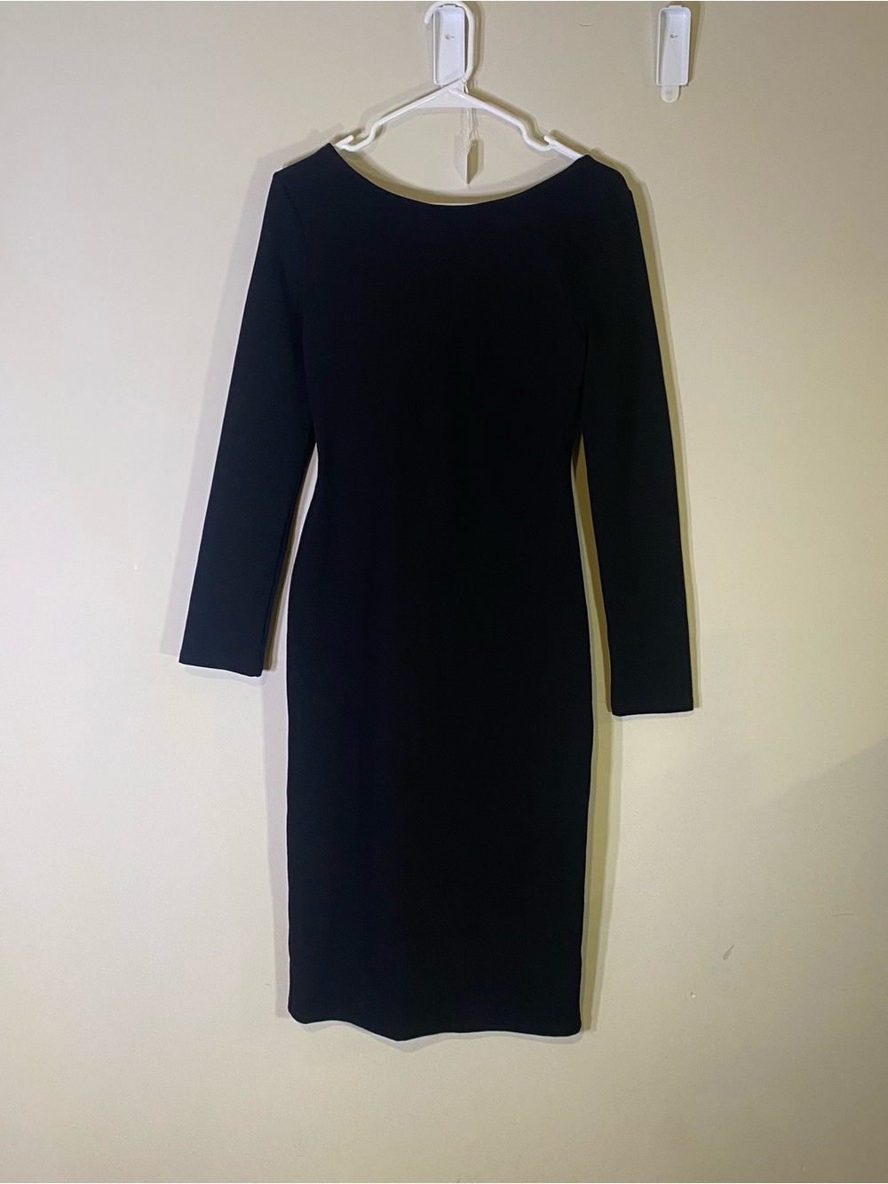 Lulu's Black Backless Long-Sleeve Midi Body Con Dress Size XL